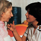 nurse with elderly lady